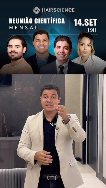 Na próxima segunda, dia 14/09/26 às 19h estarei palestrando no @hairsciencebrazil , compartilhando c