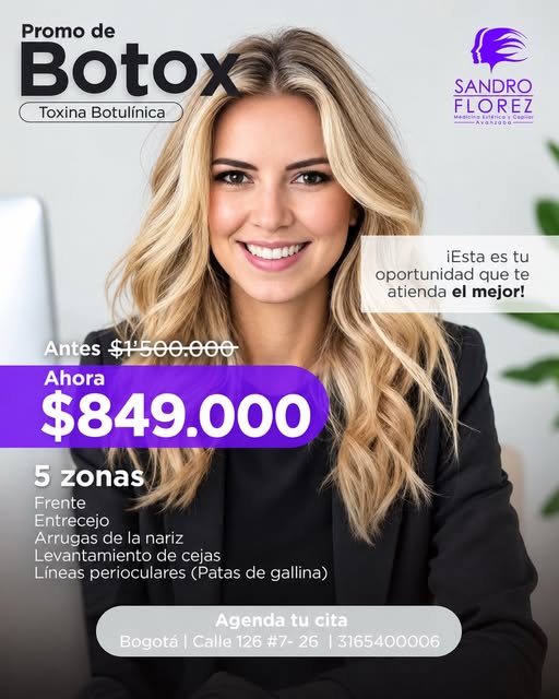 ¡Dile adiós a tus arrugas con esta promoción de Bótox! 😊Agenda tu cita de valoración gratis con el 