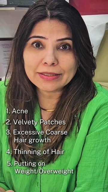 PCOS isn’t just about irregular periods. 

Acne.
Unwanted hair growth.
Skin changes.
Irregular cycle
