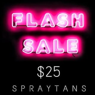 Flash sale for this Friday ONLY on Winter Glow Airbrush Tanning. This is a great color for those tha