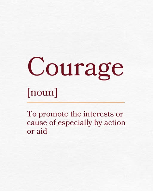 Courage. 🧡

Sometimes courage looks like taking the first step. Asking the question. Seeking answer