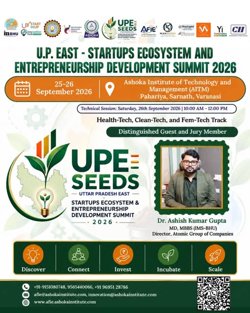 Honoured to be invited as a Distinguished Guest and Jury Member at U.P. East – Startups Ecosystem & 
