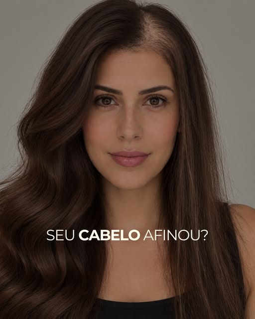 Uma das principais causas do afinamento dos fios é a alopecia androgenética, conhecida como calvície