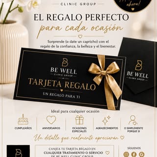 Regala belleza, confianza y bienestar.

¿Buscas el regalo perfecto? Las Tarjetas Regalo de Be Well C