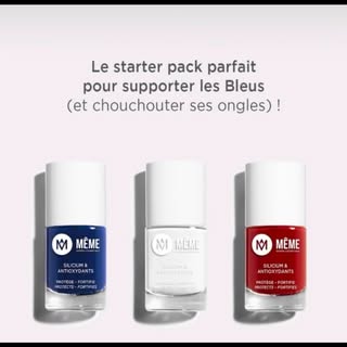 Prête jusqu’au bout des ongles pour supporter les bleus ⚽️💙🤍❤️ avec les vernis @memecosmetics
