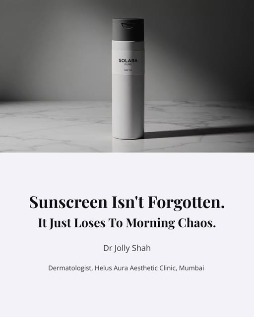 Most people don't stop using sunscreen because they stop believing in it.
They stop because mornings