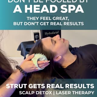 💆‍♀️ Head Spa = Relaxation
✨ Strut Hair Solutions = Relaxation + Results = Healthy Scalp & Healthly