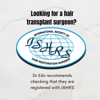 When looking for a hair transplant surgeon #DrEibisays
Make sure that they are registered with @ishr
