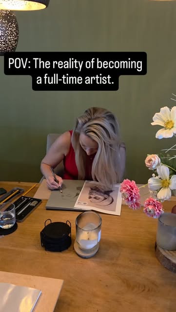 POV: The reality of becoming a full-time realism artist.
Every day is a mix of sketches, paintings i
