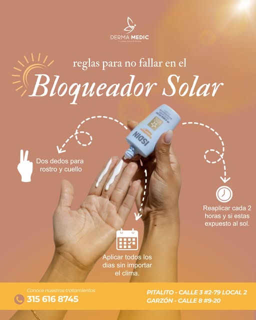 ☀️ Reglas para no fallar con el bloqueador solar

Usar protector solar todos los días es uno de los 