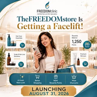 THE FREEDOM STORE IS GETTING A FACELIFT! 👏👏

Something fresh is coming to the Freedom Clinic Onlin