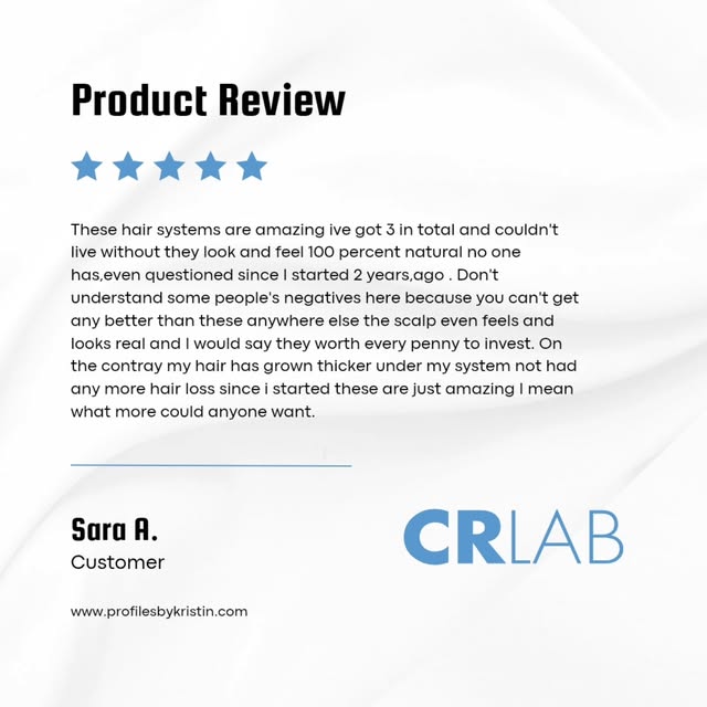 "These hair systems are amazing ive got 3 in total and couldn't live without they look and feel 100 