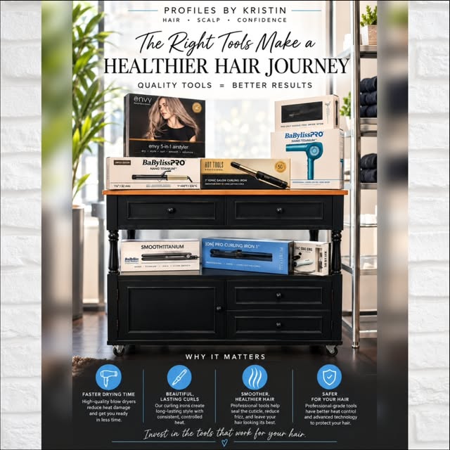 PROFILES BY KRISTIN

HAIR • SCALP • CONFIDENCE

The Right Tools Make a HEALTHIER HAIR JOURNEY

QUALI