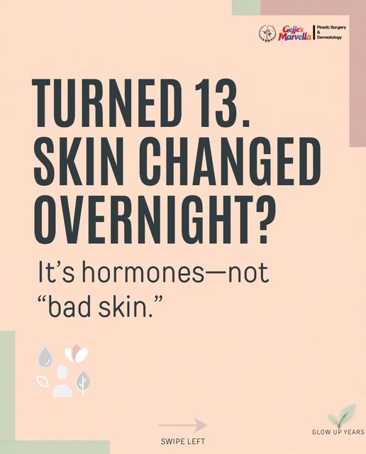 The Glow Up Years. Your skin isn't "bad", it's changing. Save this explainer. CTA: Save + Follow

#s