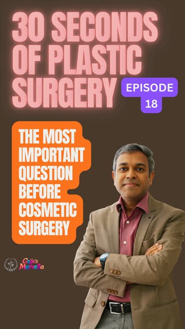 Before any cosmetic surgery, there is one question I always think about. 🤔

Not "Can I do this surg
