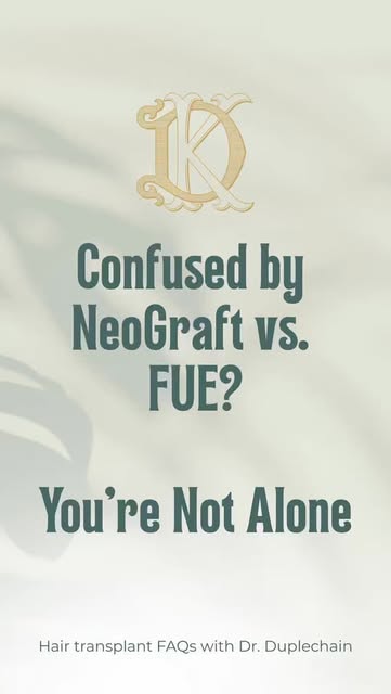 Ever wondered why we still call it “NeoGraft” when the technology is FUE? 👀

Dr. Duplechain breaks 
