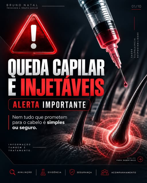 Um caso recente reacendeu um alerta importante: tratamentos injetáveis para queda capilar não são al
