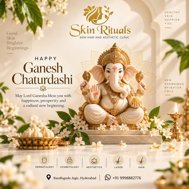 May Lord Ganesha bless you with happiness, prosperity, and new beginnings. ✨🐘

This Ganesh Chaturth