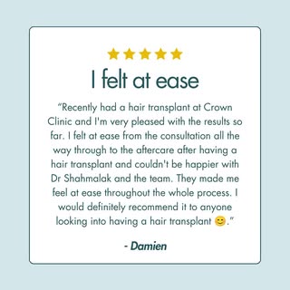 "I felt at ease from the consultation all the way through to the aftercare." 💛

Nothing means more 