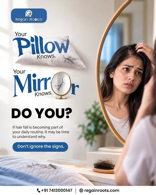 Your Pillow Knows. Your Mirror Knows. Do You?

Hair fall may be a sign that your hair needs attentio