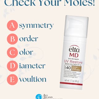 Skin check time: Know your ABCDEs! 🧐

When checking your moles, look for:
A – Asymmetry
B – Border 