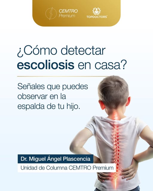 #CEMTROPremium y #TOPDOCTORS 🩺

👀 ¿Sabes cómo detectar algunas señales de escoliosis en casa?

Dur