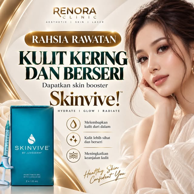 Your skin, but smoother & glowier. ✨

SKINVIVE 💧 untuk kulit yang perlukan extra hydration dan natu