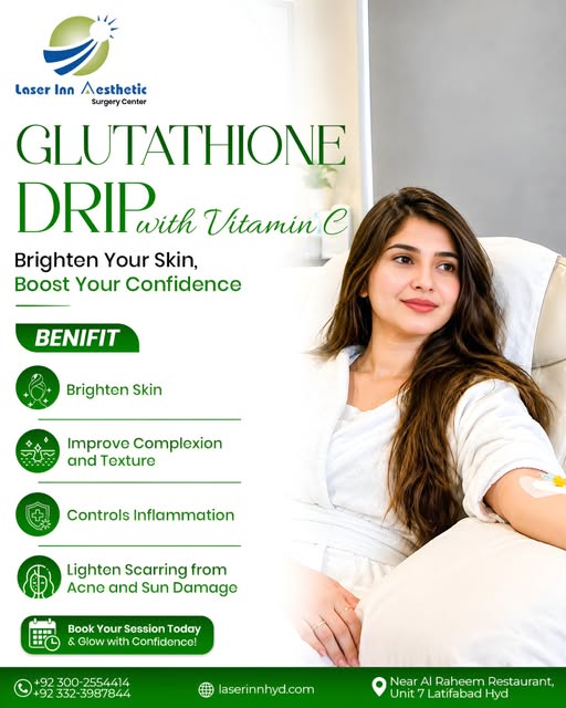 ✨ Glow Brighter. Feel More Confident. ✨

Give your skin the care it deserves with Glutathione Drip w