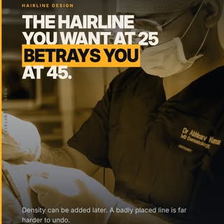 The best hairline isn’t the lowest one. It’s the one that still looks right years later.

A natural-