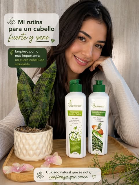 💁🏻‍♀️Camila confía en @CapiHerbal para mantener su cabello fuerte y sano. 🌿 
Su rutina empieza co