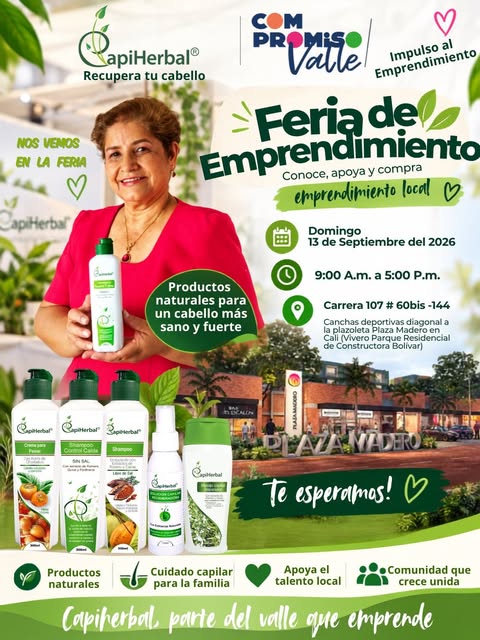 💁🏻‍♀️¡CapiHerbal sigue creciendo contigo! 🌿 
Te invitamos este domingo 13 de septiembre a la Feri