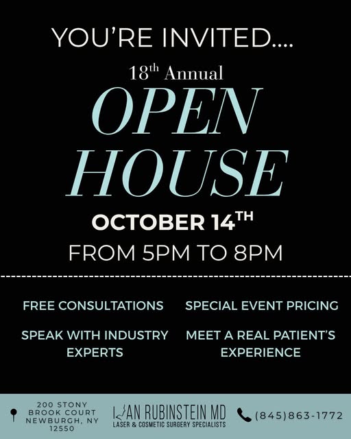 YOU’RE INVITED ✨
Our 18th annual Open House Event is October 14th from 5:00-8:00 PM
Our providers wi