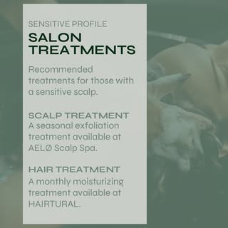 Recommended treatments for those with a sensitive scalp: 

SCALP TREATMENT
A seasonal exfoliation tr
