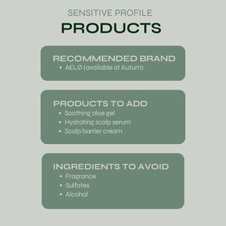 Sensitive profile requires products that 

- are hypoallergenic 
- hydrate and nourish
- soothe the 