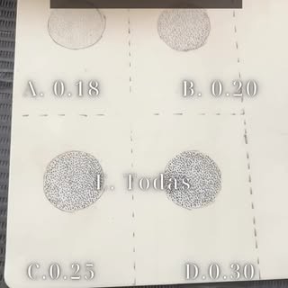 Sabías qué grosor de agujas usamos para la
Micropigmentación capilar?
A - 0,18 MM
B - 0,20MM
C - 0,2