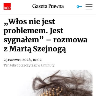 Miło 💚 zobaczyć swoją pracę także na papierze.
W najnowszym artykule rozmawiamy o trychologii, zdro