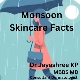 Monsoon skin care facts 💦 
#skincare #glowingskin #glowwithconfidence #skindoctor #dermatologist #m