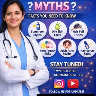 Skin & Hair Care: Myths or Facts? 🤔
Get ready to separate truth from trends ✨
Evidence-based tips, 