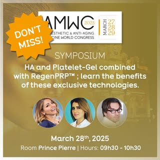 Regen Lab at AMWC Monaco 2025 | The World’s Leading Aesthetic & Anti-Aging Medicine Congress

Visit 