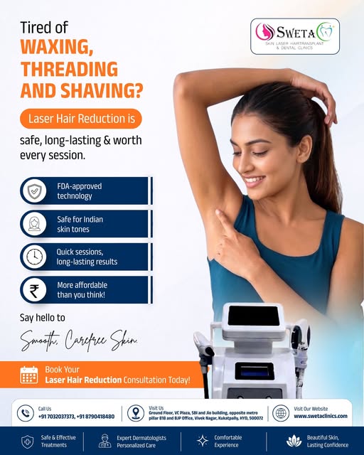 Tired of waxing, threading, and shaving? There's a better way. 💫

Laser Hair Reduction is safe, lon