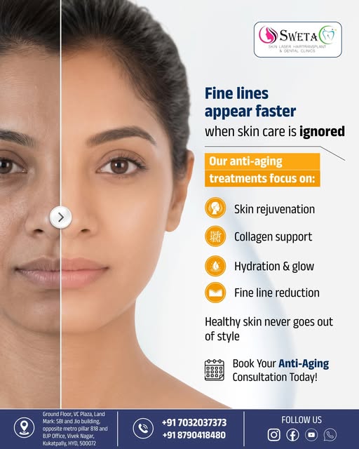 Fine lines appear faster when skin care is ignored. ⏳

Our anti-aging treatments focus on:
🔹 Skin r