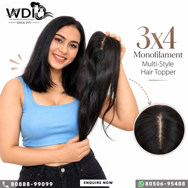 3×4 MONOFILAMENT MULTI-STYLE HAIR TOPPER

Want to add volume and coverage without changing your enti