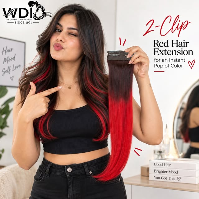 2-CLIP RED HAIR EXTENSION
Instant Pop of Color. Zero Commitment to a New Look.

Want to add somethin