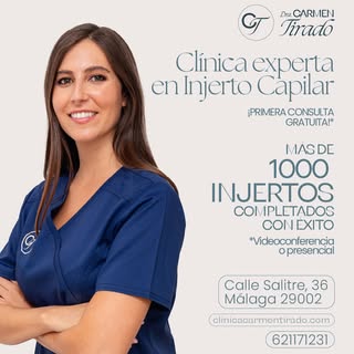 👩🏻‍⚕️ En la Clínica Dra. Carmen Tirado, somos expertos en injertos capilares, con más de 1000 proc