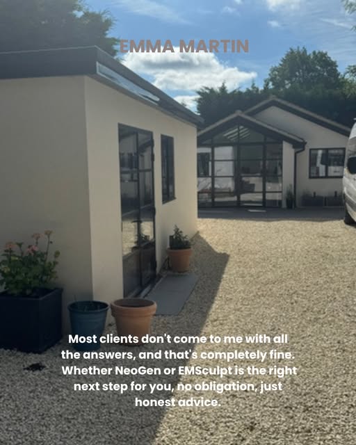 No pressure, just a conversation. Whether it’s NeoGen, EMSculpt, or you’re simply not sure yet, I’d 