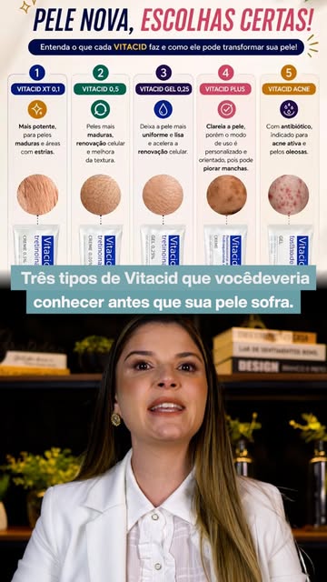 Três tipos de vitacid que você deveria conhecer antes que sua pele sofra.
#dermatologista #pele #acn