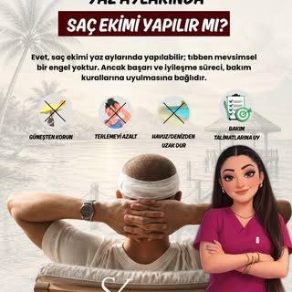 Yaz Aylarında Saç Ekimi Yapılır mı?

Evet, yapılabilir. Çünkü saç ekimi için mevsimsel bir engel yok