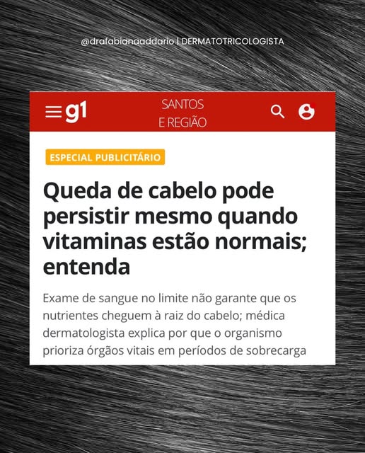 “Mas meus exames estão normais… então por que meu cabelo continua caindo?”

Essa é uma dúvida muito 