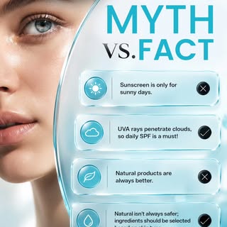 Not everything you hear about skincare is true.

Believing common myths can do more harm than good. 