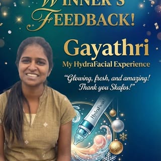 New Year, new glow ✨
Our New Year Lucky Winner – Gayathri experienced the refreshing benefits of a H